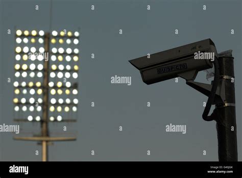 General View Of A Security Camera Pointing In The Direction Of A