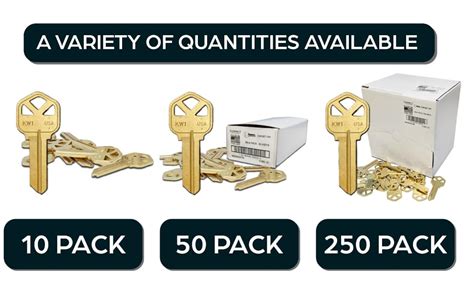 Summit Doorware Kwikset Key Blanks In Premium Brass Quality Kw Uncut