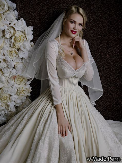 Porn Image Of Blouse Perfect Boobs Flowers Wedding Woman Big Tits Laughing Created By AI