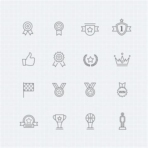 Premium Vector Awards And Trophy Vector Thin Line Symbol Icon