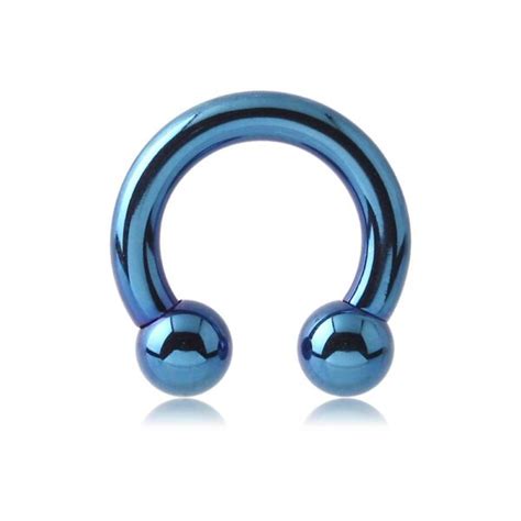 Titanium Large Gauge Circular Barbell Blue B Uk Body Jewellery Shop