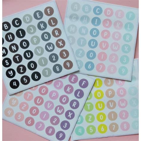 Jual Sticker Alphabet Stiker Aestetic Bujo Decoration By Okashi Store