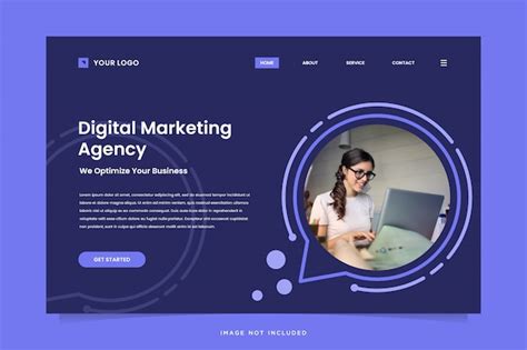 Premium Vector Digital Marketing Agency Landing Page Template