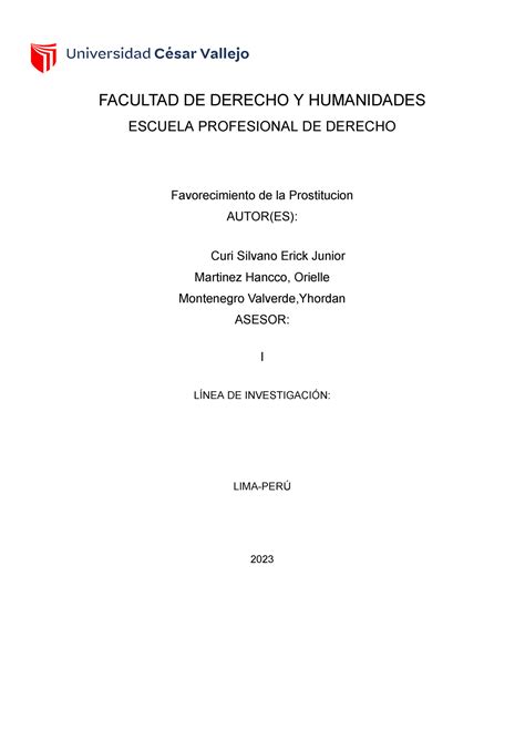 Derecho Penal Trabajo De Investigacion Facultad De Derecho Y Humanidades Escuela Profesional