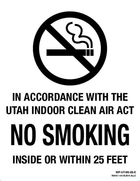 No Smoking Poster-Utah 2 – HRPosterStore