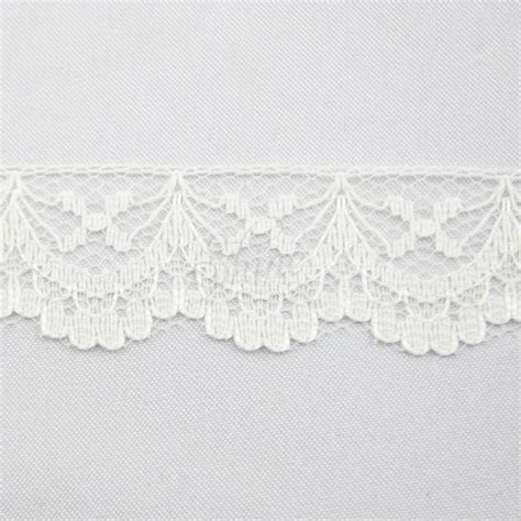 Nylon Lace Trimming Cream Shine Trimmings Fabrics