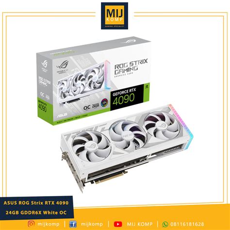 VGA Asus ROG Strix GeForce RTX 4090 OC 24G GDDR6X White - MIJ KOMP