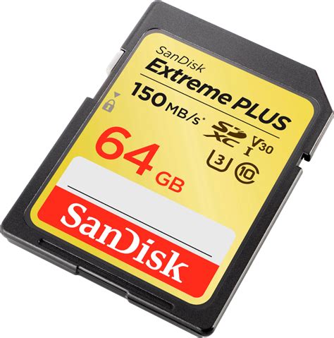 Best Buy SanDisk Extreme PLUS 64GB SDXC UHS I Memory Card SDSDXW6 064G