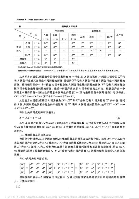 全球价值链分工下我国出口规模的透视分析 基于增加值贸易核算方法 财贸经济2014 广东国际战略研究院