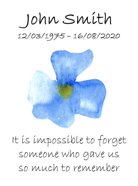 Forget Me Not Seed Impossible To Forget Blooming Memories