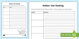 Hot Seating Activity Sheet Teacher Made Twinkl