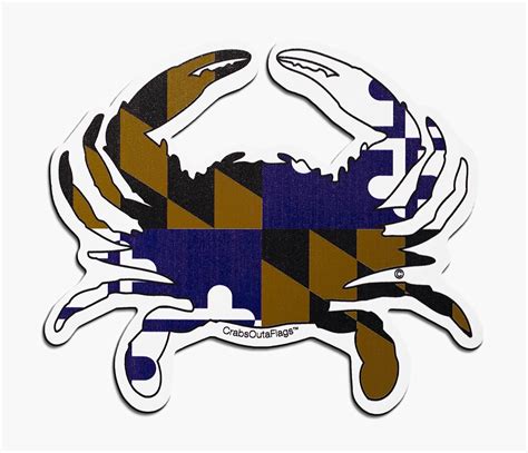 Maryland Flag Crab Magnet Ravens Colors Home And Kitchen