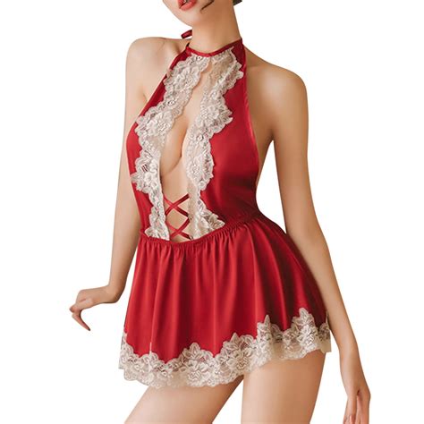 Zuwimk Sexy Lingerie For Women Lace Babydoll Chemise Negligees Sexy