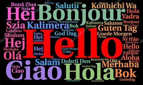 Hello In Different Languages Word Cloud