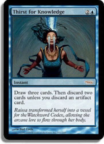 Thirst For Knowledge Foil Fnm 2008 Magic Mtg Heavy Play English Fnm