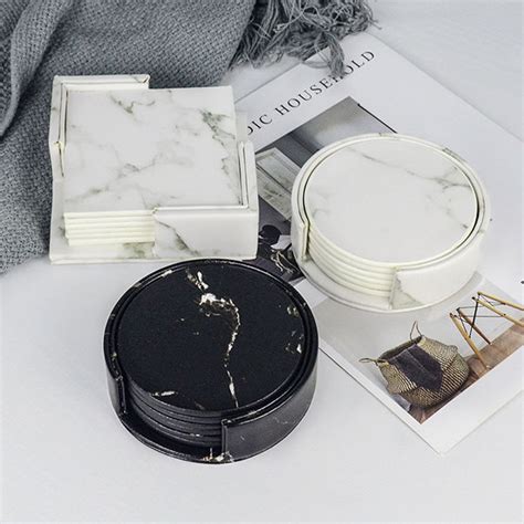 Faux Leather Coaster Set Apollobox