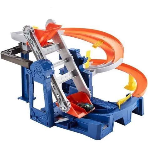Hot Wheels Pista Carreras Fabrica Motorizada Mattel Fdf