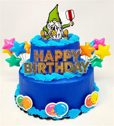 Amazon Pickleball Themed Piece Birthday Cake Topper Set With