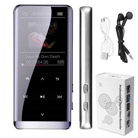 ODTWARZACZ MP3 MP4 FM 8GB HIFI DOTYKOWY Czarny 13580310534