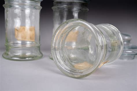 Set Of Victorian Glass Apothecary Sweet Jars