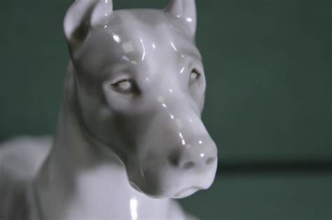 Купить Статуэтка, фигурка фарфоровая "Лежащая собака, мраморный дог ...