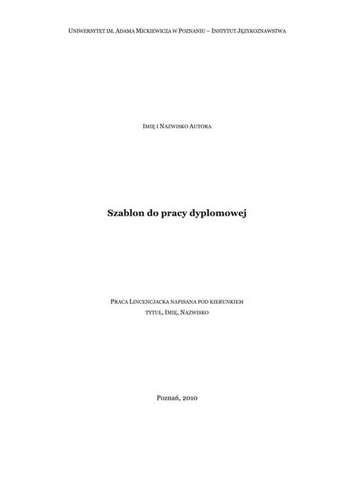 PDF SZABLON 2 0 Pracy Dyplomowej DOKUMEN TIPS