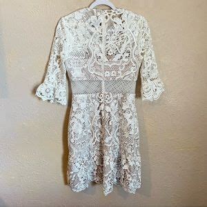 Mestiza Dresses Nwt Mestiza New York White Nude Lucia Ruffled Lace Mini Dress 8 Poshmark