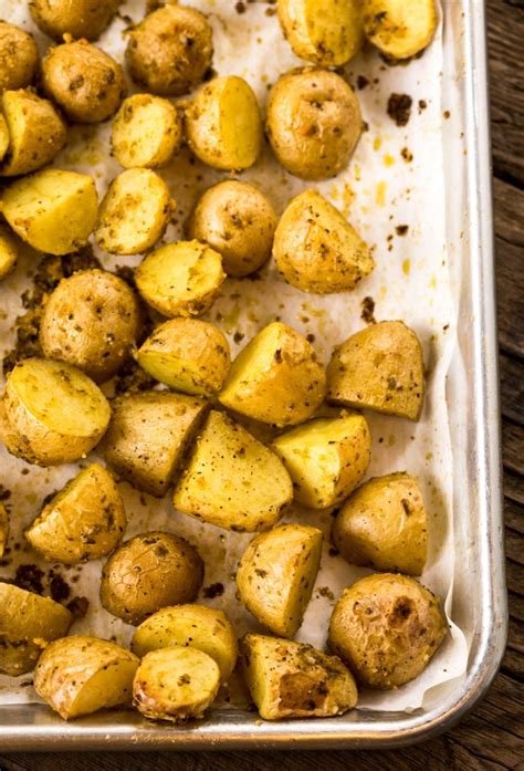 Easy 2 Ingredient Oven Roasted Potatoes With Pesto A Spicy Perspective