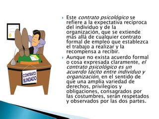 El Contrato Psicologico Ppt