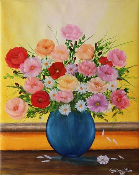 Flower Vase With Flowers Painting