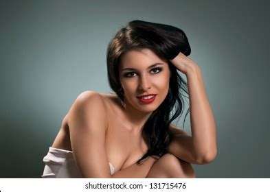 Portrait Beautiful Naked Brunette Stock Photo Shutterstock