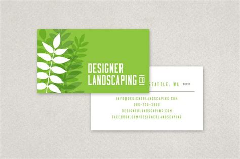 Designer Landscaping Business Card Template - A bright and decorative ...