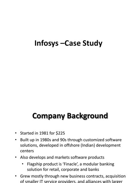 Infosys Case Study Pdf