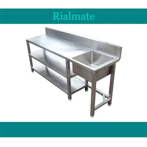 Stainless Steel Kitchen Work Table With Attached Sink At 3000 00 INR In