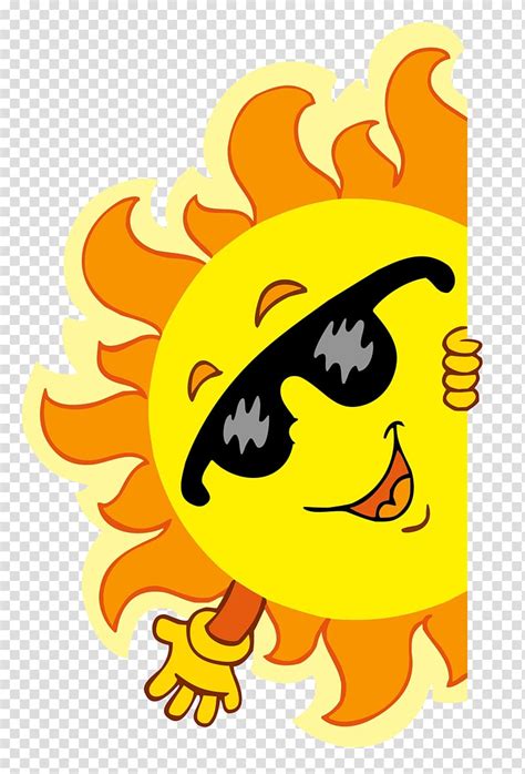 Cartoon Sun With Sunglasses