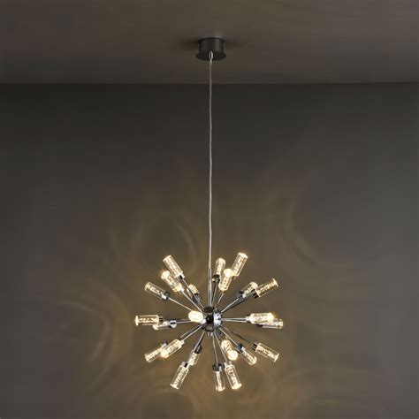 Hubble Modern Chrome Effect Ceiling Light Departments Diy At Bandq Ceiling Pendant Lights