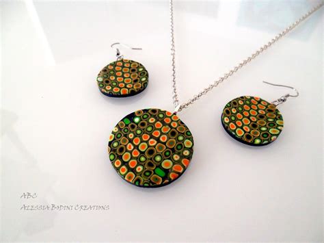 Greenorange Ciondolo E Orecchini Murrina Polymer Clay Pe Flickr