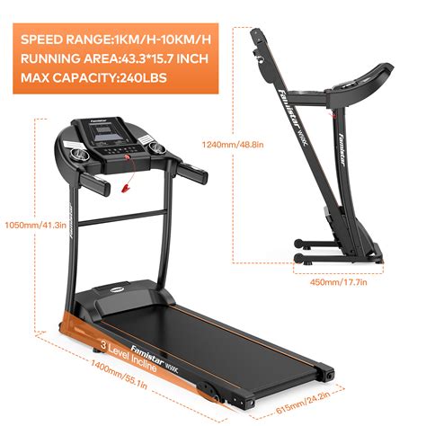 Famistar W500c Electric Folding Treadmill With 3 Manual Incline For