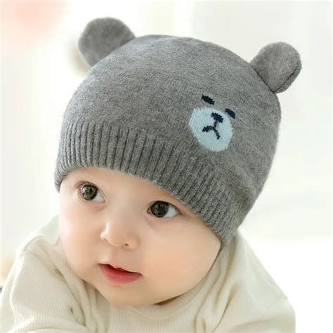 Dreamshining Cute Bear Baby Hat Beanies Toddler Cap Knitted Warm Kids