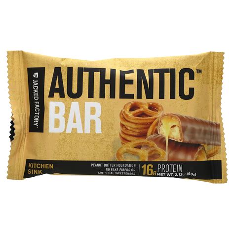 Jacked Factory Authentic Bar Protein Bar Kitchen Sink Bars