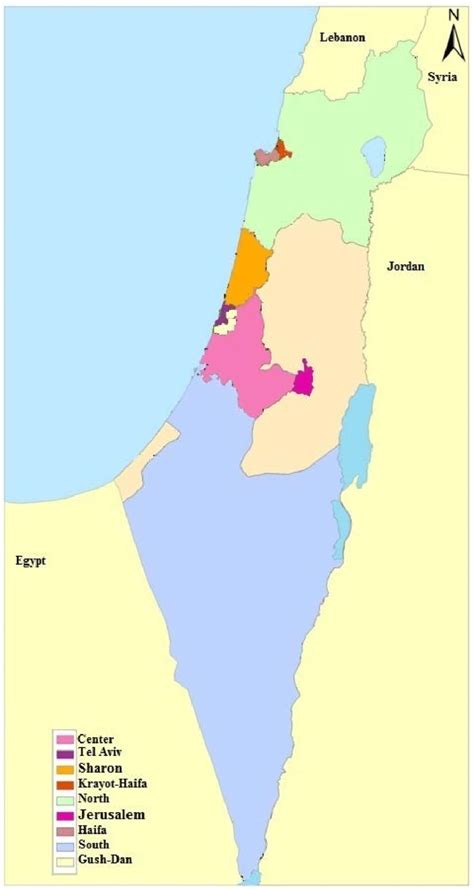 Regions Of Israel Map | Islands With Names