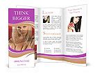 Nude Woman With Black Veil Brochure Template Design ID 0000014468 SmileTemplates