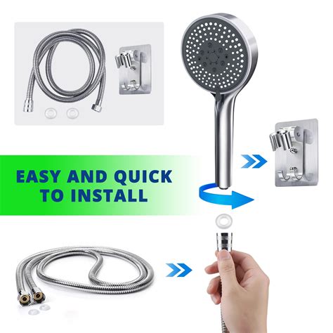 Oppodream Handheld Shower Head With Hose Detachable Hand Held Shower