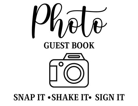 Photo Guest Book Svg And Png Etsy