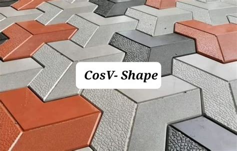 Cos V Shape Cement Interlocking Tiles Size 1x1 Feet At 22 Piece In