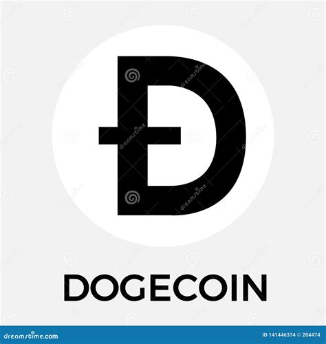 Dogecoin DOGE Decentralized Blockchain Cryptocurrency Vector Logo Stock ...