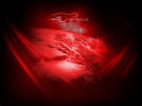 Red Lightning Storm Wallpaper