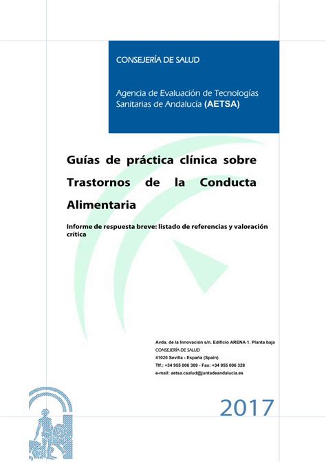 PDF Guías de práctica clínica sobre Trastornos de la Informe de