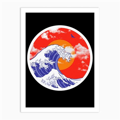 Great Wave Off Kanagawa Art Print by Artthree - Fy