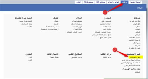 فبمجرد فتححساب جديد سوف تجد الحسابات التالية جاهزة في شجرة الحسابات